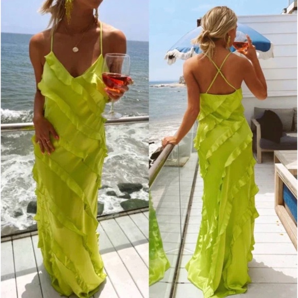 NWT SHOW ME YOUR MUMU ROMANCE RUFFLE MAXI DRESS - Picture 2 of 2